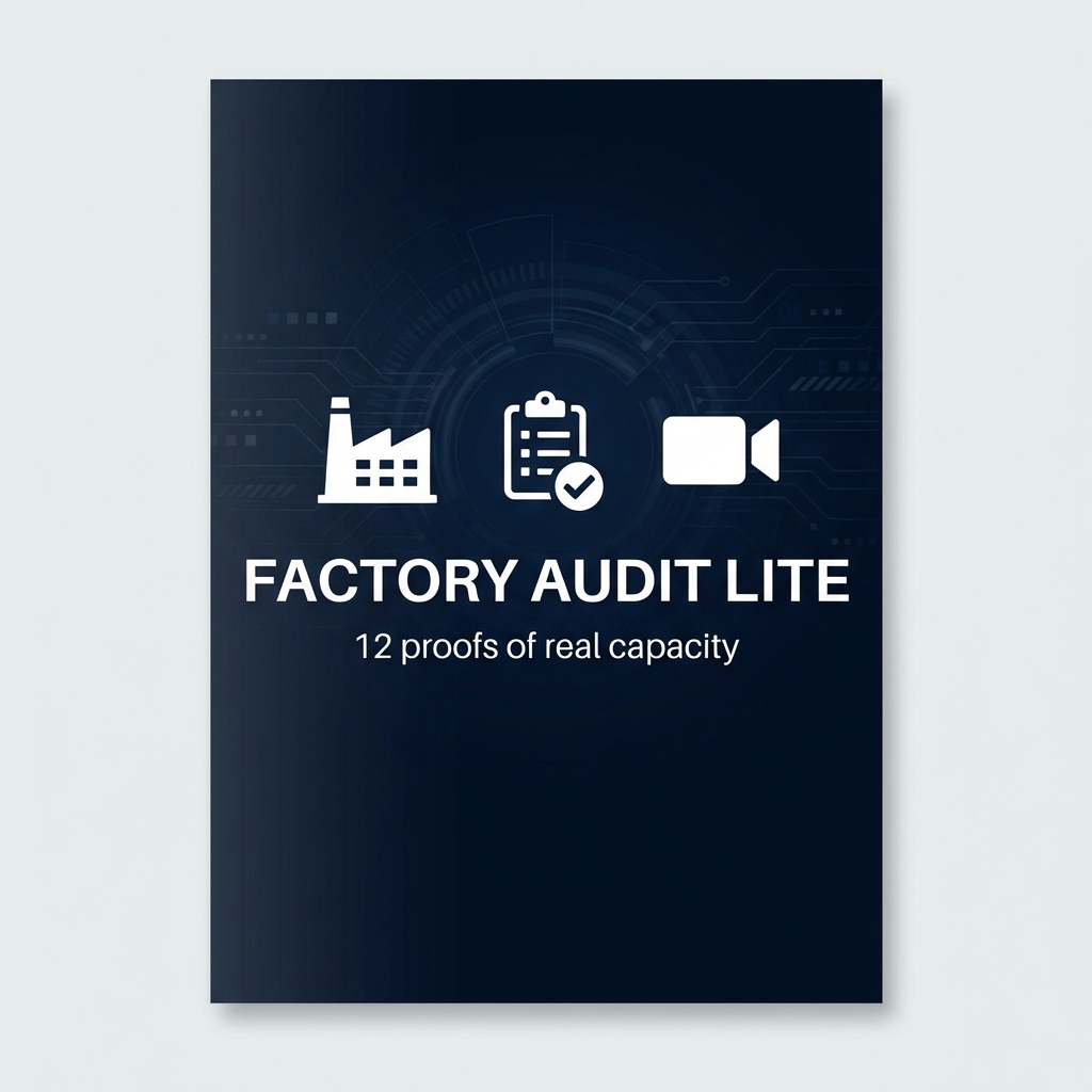 Electronics — Factory Audit Lite: 12 Proofs That Reveal Real Capacity