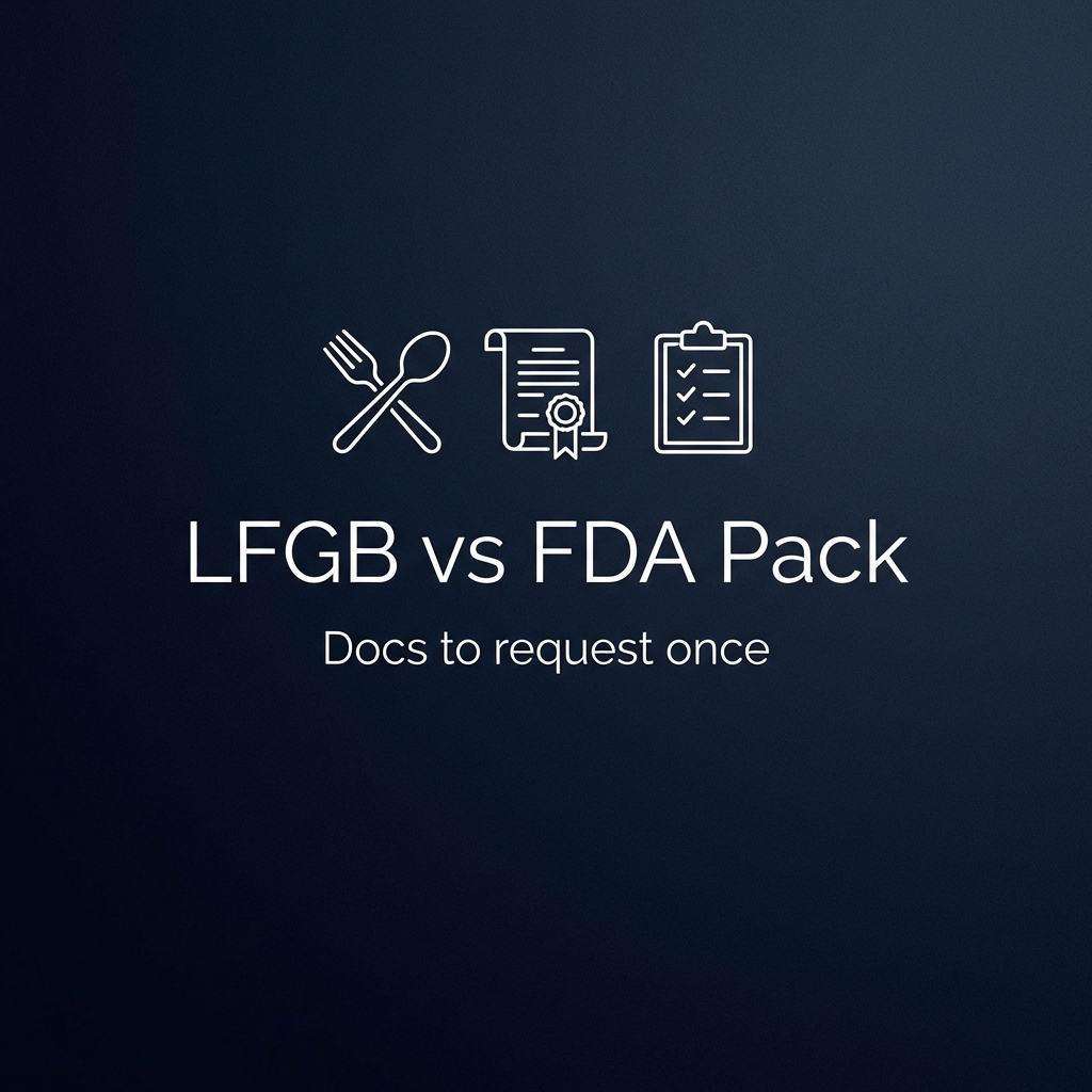 Kitchen — LFGB vs FDA: The Documentation Pack to Request